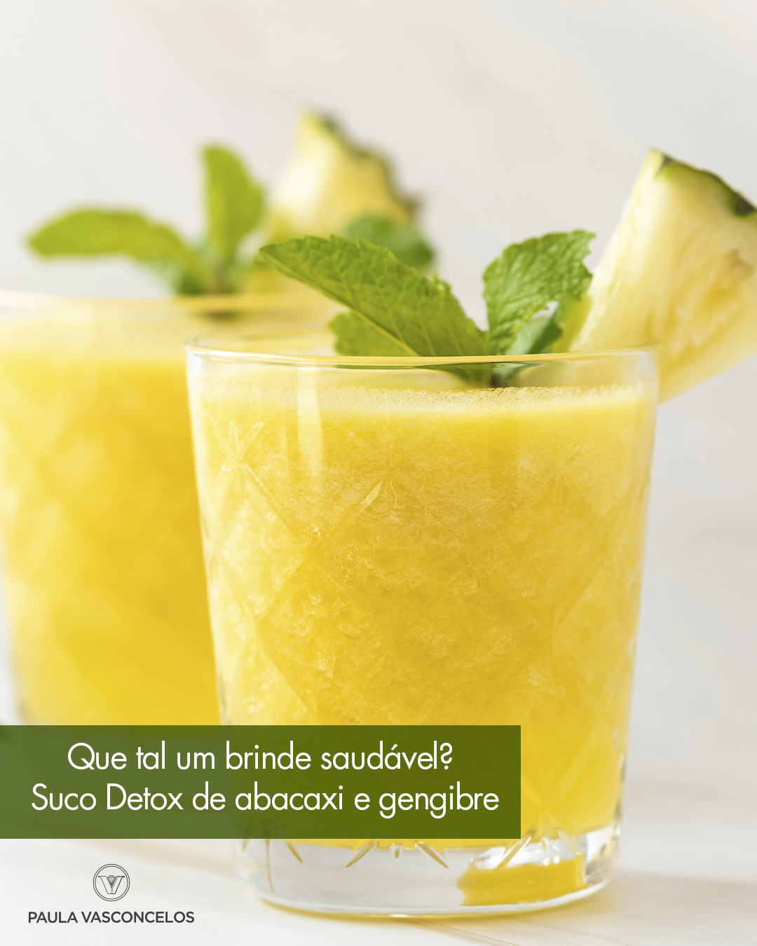 Suco Detox abacaxi e gengibre