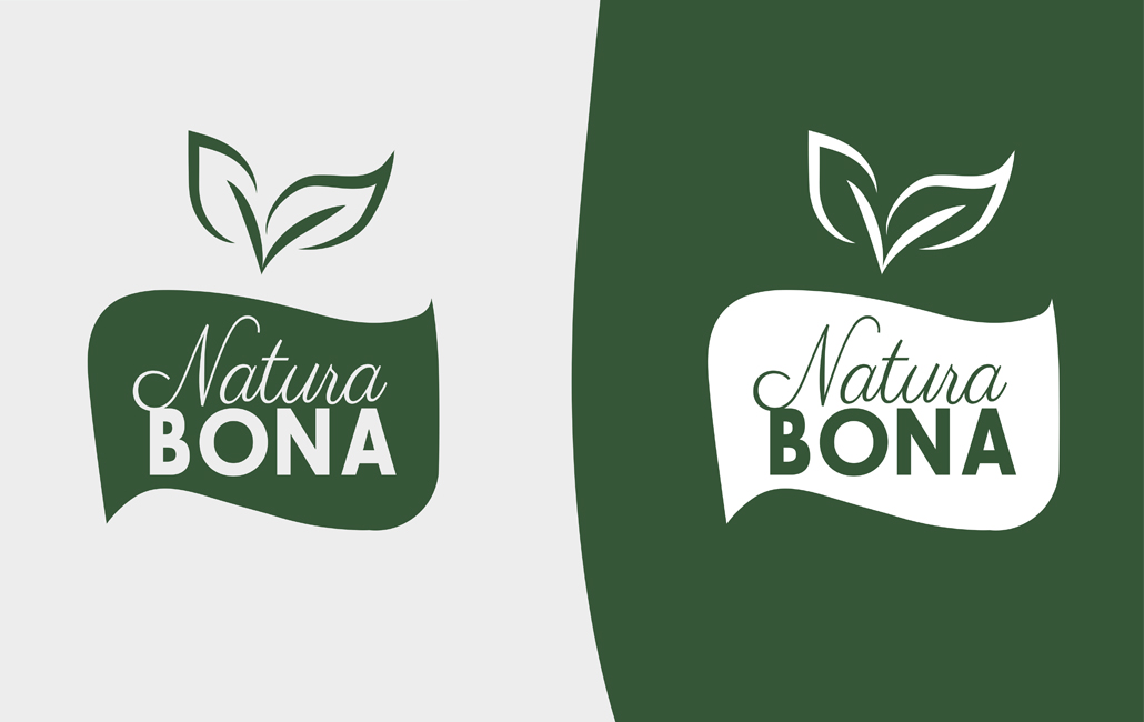 Logo Natura Bona aplicação monocromática